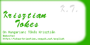 krisztian tokes business card